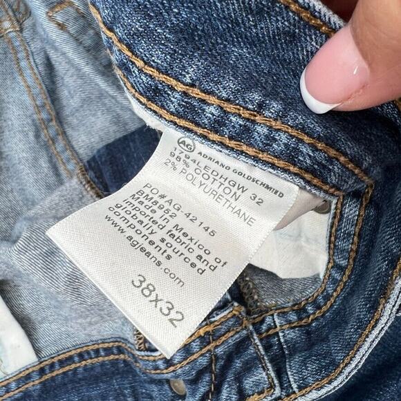 AG Adriano Goldschmeid Medium Wash Cut off Bermuda Denim Shorts Women's 38 - Picture 4 of 7